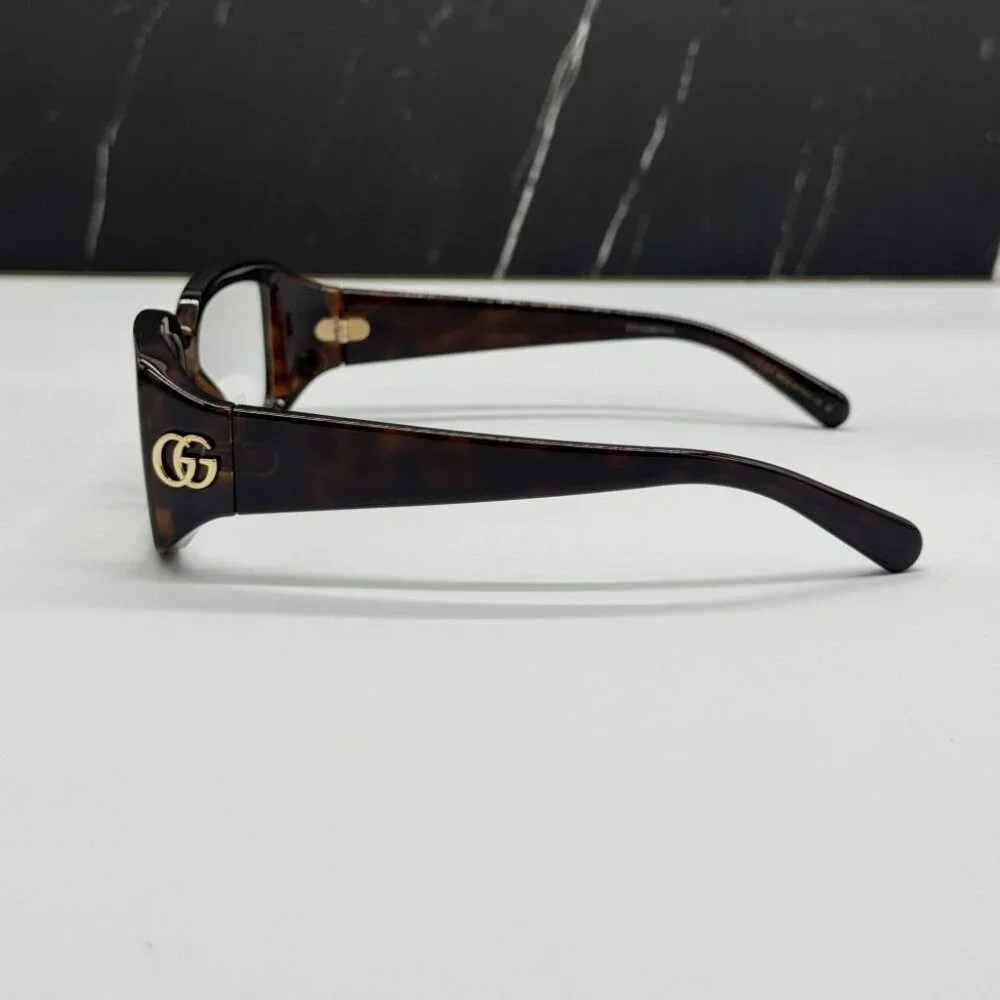 NEW GG1406O 002 GUCCI HAVANA SQUARE WOMEN GUCCI EYEGLASSES